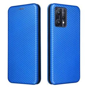 OnePlus Nord CE 2 Lite 5G Flip Case - Koolstofvezel - Blauw