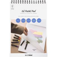 Creativ Company Pad voor oliepastels, a4, vel 210x297 mm, 300 gr, wit, 15 vel/ 1 stuk