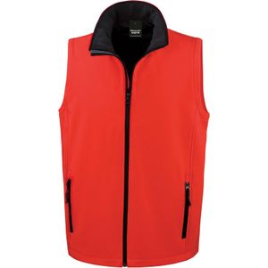 Softshell sport bodywarmer rood voor heren