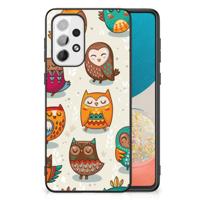 Samsung Galaxy A73 Dierenprint Telefoonhoesje Vrolijke Uilen