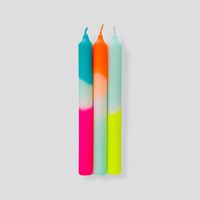 Dinerkaars - Dip Dye Neon ' Rainbow Kisses' - 3 stuks Dinerkaars - Dip Dye Neon ' Rainbow Kisses' - 3 stuks