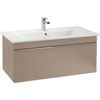 Villeroy & Boch Venticello Meubelwastafel - wasbak midden - 1 kraangat - 100x50cm - geschikt voor 3 kraangaten - overloop - wit 4104AL01