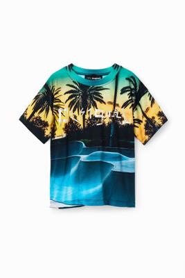 Glimmend T-shirt Skate Park - BLUE - 13/14