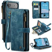 Caseme iPhone 17 Air PU leren hoesje -portemonnee - Blauw