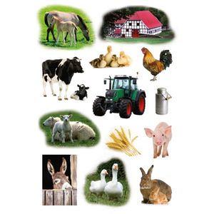 3x Boerderij dieren stickervellen met 13 stickers