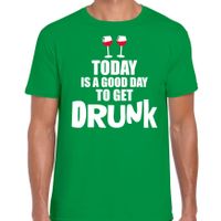 Groen fun t-shirt good day to get drunk voor heren - thumbnail