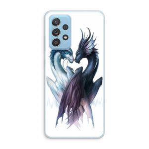 Yin Yang Dragons: Samsung Galaxy A73 Transparant Hoesje