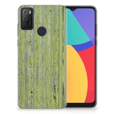 Alcatel 1S (2021) | Bumper Hoesje | Green Wood