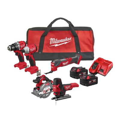 Milwaukee M18 FUEL™ BLCPP5A-502B Powerpack 5-delig 18V 5.0Ah in Transporttas - 4933492838