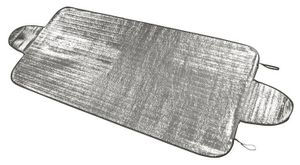 Carpoint anti ijsdeken/zonnescherm 70 x 150 cm aluminium zilver