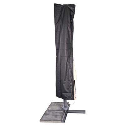 Afdekhoes/beschermhoes voor zweefparasols - D3.5 m - zwart - inclusief stok - Parasolbescherming
