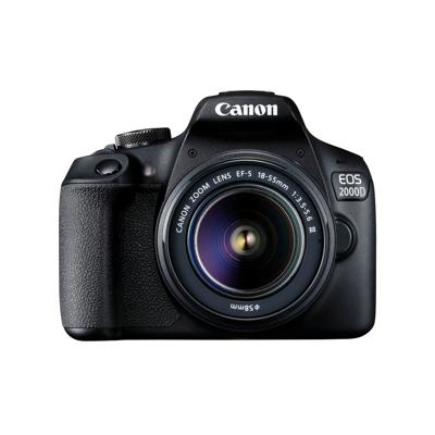 Canon EOS 2000D + 18-55mm f/3.5-5.6 DC III Zwart