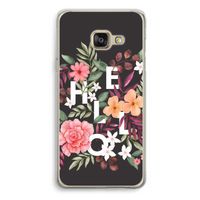 Hello in flowers: Samsung Galaxy A3 (2016) Transparant Hoesje