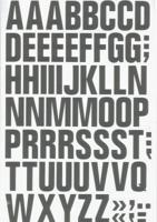 Magnetische letters 43mm wit/zwart