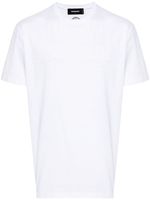 DSQUARED2 t-shirt en coton à logo strassé - Blanc - thumbnail