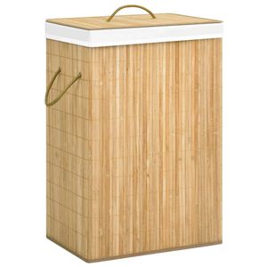 VidaXL Wasmand met 2 vakken 72 l bamboe