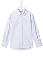 Thom Browne Kids chemise à rayures Oxford University - Gris