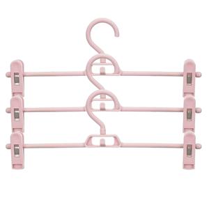 Kipit - broeken/rokken kledinghangers - set 12x stuks - roze - 32 cm