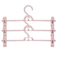 Kipit - broeken/rokken kledinghangers - set 12x stuks - roze - 32 cm