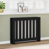 VidaXL Radiatorombouw 104x20x82 cm bewerkt hout zwart - thumbnail