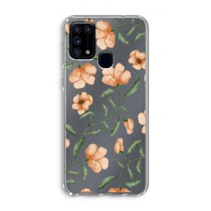 Peachy flowers: Samsung Galaxy M31 Transparant Hoesje