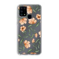 Peachy flowers: Samsung Galaxy M31 Transparant Hoesje