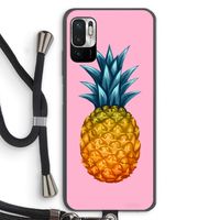 Grote ananas: Xiaomi Redmi Note 10 5G Transparant Hoesje met koord