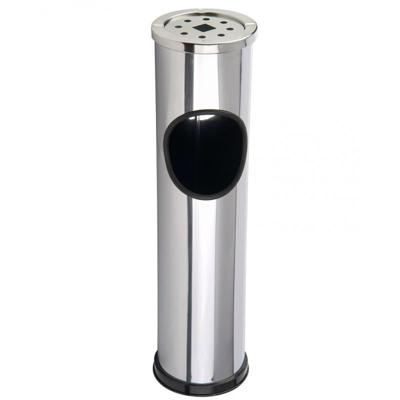 Afvalbak & asbak rvs 565x145mm