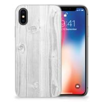 Apple iPhone X | Xs | Bumper Hoesje | White Wood