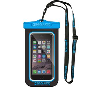 Waterproof hoesje voor smartphone/mobiele telefoon - zwart/blauw - Met polsband - Telefoonhoesjes