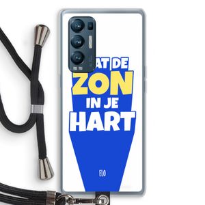 Laat de zon in je hart: Oppo Find X3 Neo Transparant Hoesje met koord