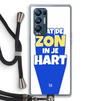 Laat de zon in je hart: Oppo Find X3 Neo Transparant Hoesje met koord