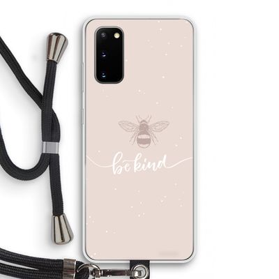 Be(e) kind: Samsung Galaxy S20 Transparant Hoesje met koord