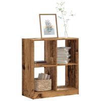 Boekenkast 68,5x32x75 cm bewerkt hout oud houtkleurig