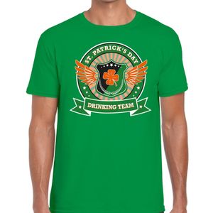 Groen St. Patricks day drinking team t-shirt heren