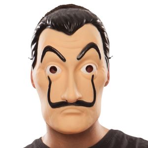 2x stuks la casa de Papel overvaller masker Salvador Dali