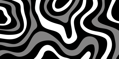 Moderne golven vinyl tapijt zwart