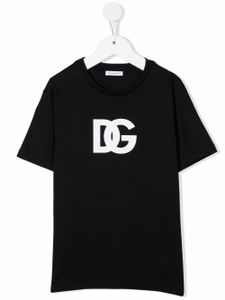 Dolce & Gabbana Kids t-shirt à logo imprimé - Noir