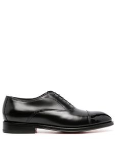 Santoni lace-up leather loafers - Noir