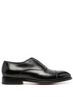 Santoni lace-up leather loafers - Noir - thumbnail