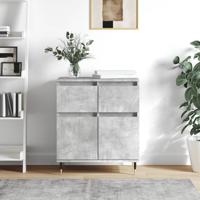 Dressoir 60x35x70 cm bewerkt hout betongrijs - thumbnail