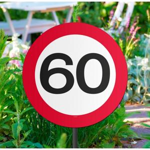 Stopbord 60 jaar - themafeest - verjaardag - tuinbord - feestartikelen
