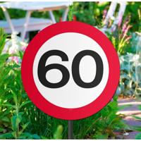 Stopbord 60 jaar - themafeest - verjaardag - tuinbord - feestartikelen