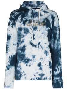 Rabanne hoodie à imprimé tie-dye - Bleu