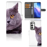 OPPO Find X3 Neo 5G | Telefoonhoesje | Met pasjeshouder | Kat