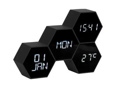 Alarm clock Six in the Mix rubberized black