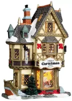 Lemax tannenbaum christmas shoppe verlicht kersthuisje Caddington Village 2003