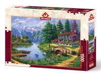 Lake Village Puzzel 1500 stukjes - thumbnail