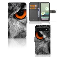 Google Pixel 6A | Telefoonhoesje | Met pasjeshouder | Uil
