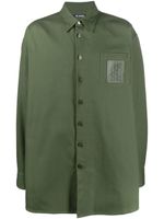 Raf Simons chemise oversize à patch logo - Vert - thumbnail